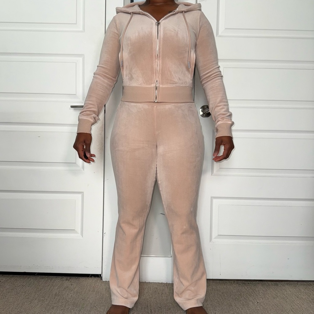 Juicy Couture Beige Velour Tracksuit